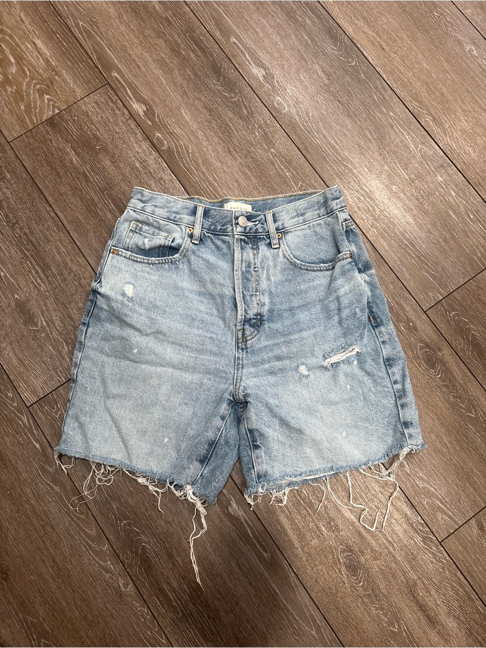 Pacsun blue denim dad jean shorts